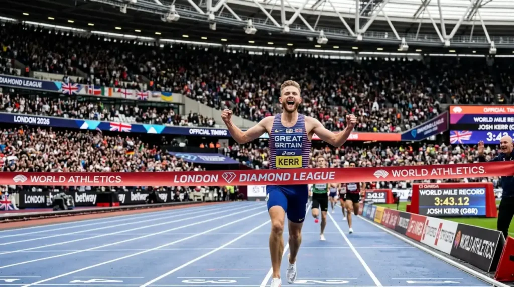 Josh Kerr Shatters World Mile Record at London Diamond League, London