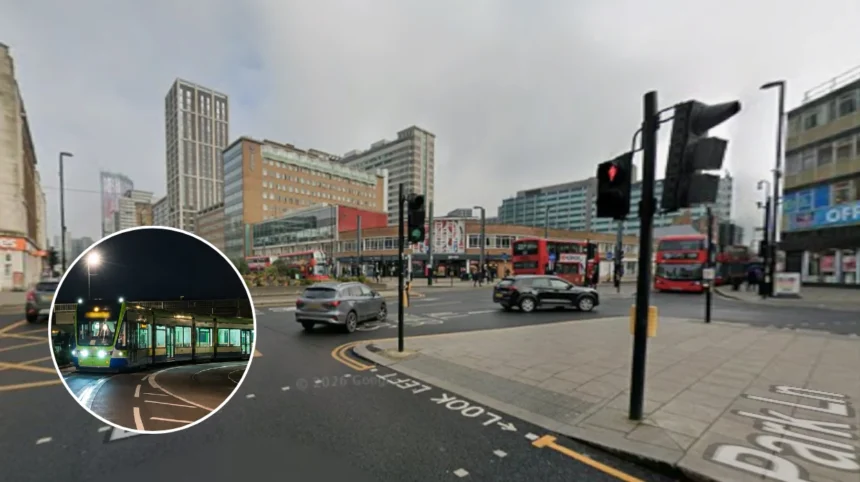 London Tram Reverse Trial in Croydon Town Centre 2026