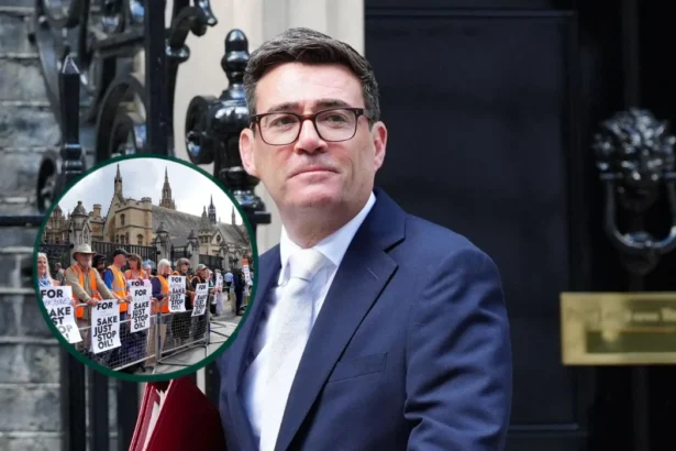 Just Stop Oil blocks Westminster traffic during Andy Burnham's first PMQs in London 2026